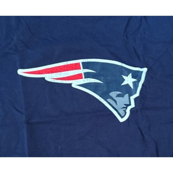 New England Patriots T-Shirt XL Jerzees Blue HiDensi-T Cotton Bud Light Logo New - Picture 2 of 8
